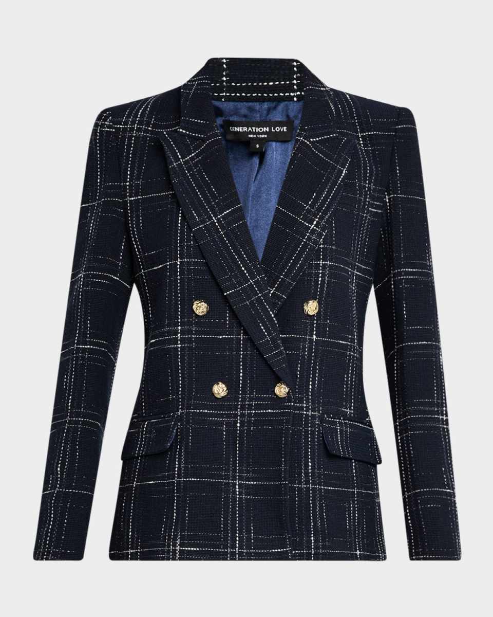 Maverick Windowpane Tweed Blazer